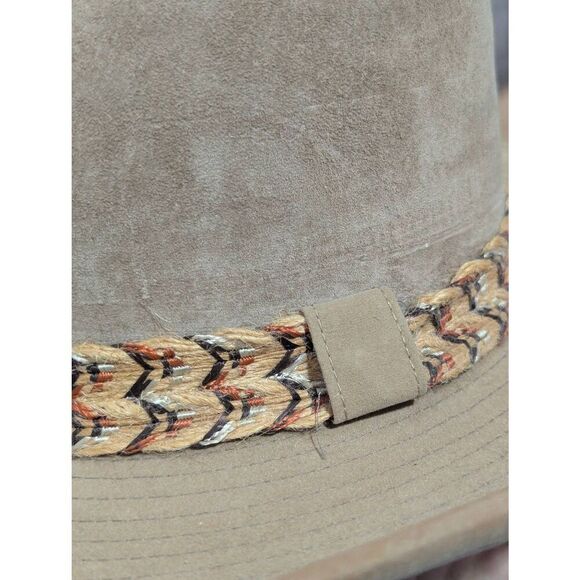 Resistol Self-Conforming Men's Tan Suede Braided Accent Band Western Cowboy Hat - Picture 8 of 8